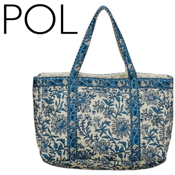 POL Handbags - PB1: POL NEW BAG IVORY BLUE MULTI